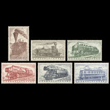 Series of Stamps Czechoslovakia 1956 - Locomotives