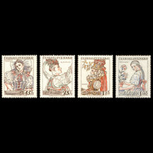 Series of Stamps Czechoslovakia 1957 - Folk Costumes