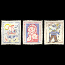 Series of Stamps Czechoslovakia 1958 - UNESCO Children's Competition