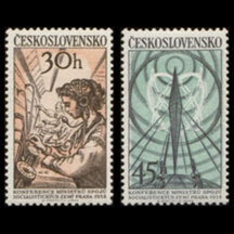 Series of Stamps Czechoslovakia 1958 - Conference of Connections