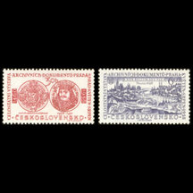 Series of Stamps Czechoslovakia 1958 - Exhibition of Archival Documents