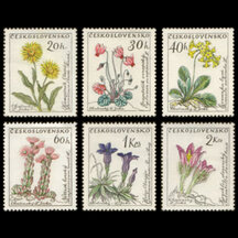 Series of Stamps Czechoslovakia 1960 - Flowers