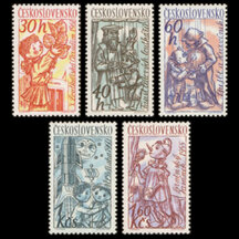 Series of Stamps Czechoslovakia 1961 - Czechoslovak Puppets