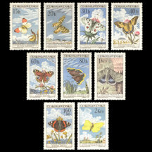 Series of Stamps Czechoslovakia 1961 - Butterflies