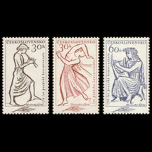 Series of Stamps Czechoslovakia 1961 - Prague Conservatory