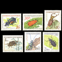 Series of Stamps Czechoslovakia 1962 - Beetles