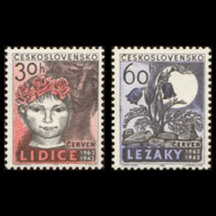 Series of Stamps Czechoslovakia 1962 - Lidice and Ležáky