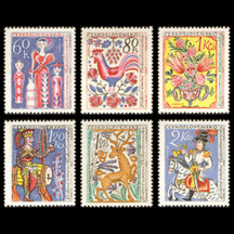 Series of Stamps Czechoslovakia 1963 - Folk Art