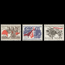 Series of Stamps Czechoslovakia 1964 - 20th Anniversary of the Slovak National Uprising