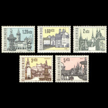 Series of Stamps Czechoslovakia 1965 - Cities II.