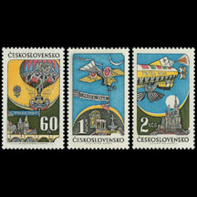 Series of Stamps Czechoslovakia 1968 - Aviation Praga 68