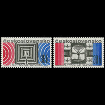 Series of Stamps Czechoslovakia 1968 - Anniversaries of Radio and Television