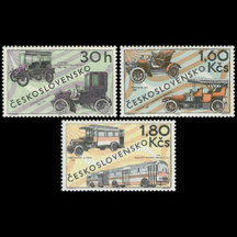 Series of Stamps Czechoslovakia 1969 - Cars of Czechoslovak Production
