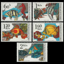 Series of Stamps Czechoslovakia 1975 - Aquarium Fish