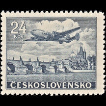 Czechoslovakia Stamp 1946 - Flight Prague - New York