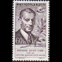 Stamp Czechoslovakia 1959 - F. Joliot-Curie