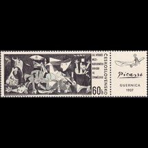 Stamp Czechoslovakia 1966 - P. Picasso - Guernica (coupon)