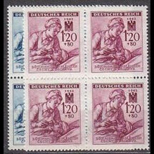 Series of stamps Protectorate of Bohemia and Moravia 1942 - Red Cross (blocks of four)