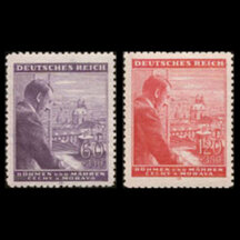 Series of Stamps Protectorate of Bohemia and Moravia 1943 - Birthday of A. Hitler