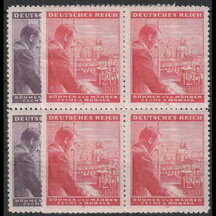 Series of stamps Protectorate of Bohemia and Moravia 1943 - Birthday of A. Hitler (blocks of four)
