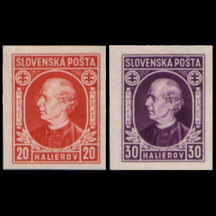Series of stamps Slovakia 1939 - 20 h + 30 h Hlinka (imperforate)