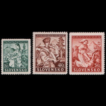 Series of Stamps Slovakia 1939 - Folk Motifs