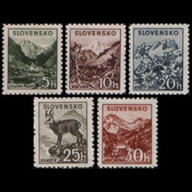 Series of Stamps Slovakia 1940 - Tatranské (small format)
