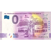 0 Euro Souvenir 2025 - 100th Anniversary of the European Ice Hockey Championship in the Territory of the Slovak Republic