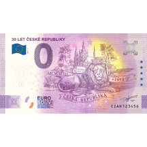 0 Euro Souvenir Czech Republic 2023 - 30 years of the Czech Republic