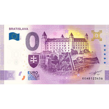 0 Euro Souvenir Slovakia 2026 - Bratislava - Castle with Gold symbols