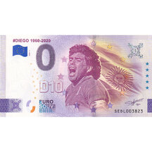 0 Euro Souvenir Italy 2026 - Diego Maradona