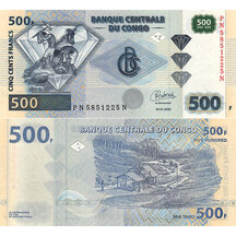 500 Francs 2022 Congo