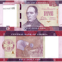 5 Dollars 2016 Liberia