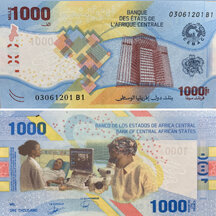 1000 Francs 2020 Central African States