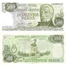 500 Pesos 1977 Argentina