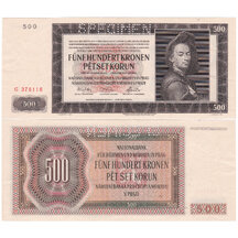 500 Korunas 1942 Protectorate of Bohemia and Moravia - series G