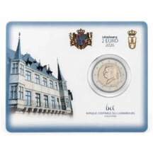 2 EURO Luxembourg 2026 - Birthday of Guillaume - coincard