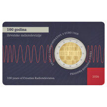 2 EURO Croatia 2026 - 100 Years of Radio and Television - coincard
