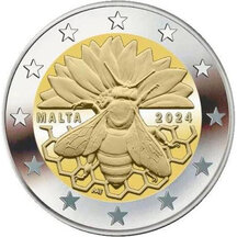 2 EURO Malta 2024 - Maltese Bee