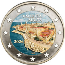 2 EURO Malta 2026 - Valletta - colored