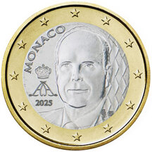 1 EURO - circulation coin Monaco 2025