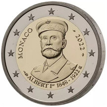 2 EURO Monaco 2022 - Prince Albert I - Proof