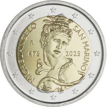 2 EURO San Marino 2025 - Michelangelo
