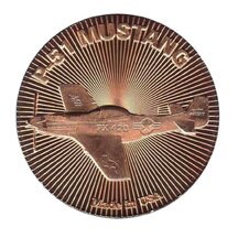 Copper Coin Fighter Jet P51 Mustang 1 Ounce