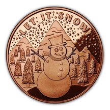 Copper Coin Snowman 1 Ounce