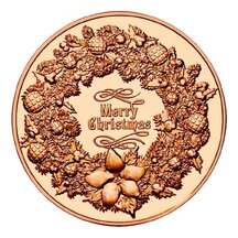 Copper Coin Christmas Wreath 1 Ounce