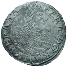 3 Grajciar Ferdinand III. 1642 Prague (PR)
