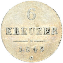 6 Grajciar Franz Joseph I. 1849