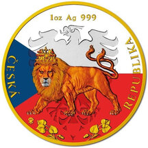 2 Dollars Niue 2020 - Czech Lion (gilded)