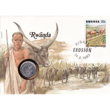 Numismatic envelope Rwanda 1970